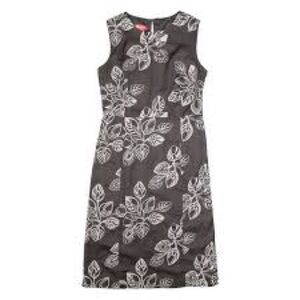 MONSOON brown and cream shift dress size 10